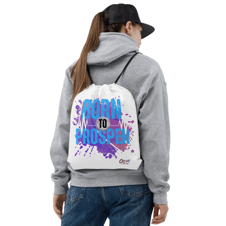 Born to Prosper Full Print Drawstring Bag product image (2)