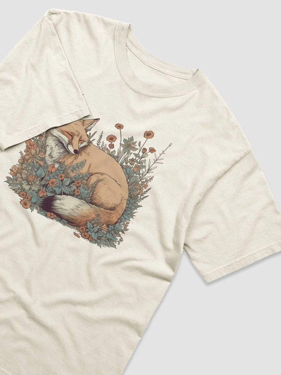 Vintage-Style Cottagecore Fox in a Field of Wildflowers and Daisies T-Shirt | Cottagecore & Goblincore Shirt Design product image (8)