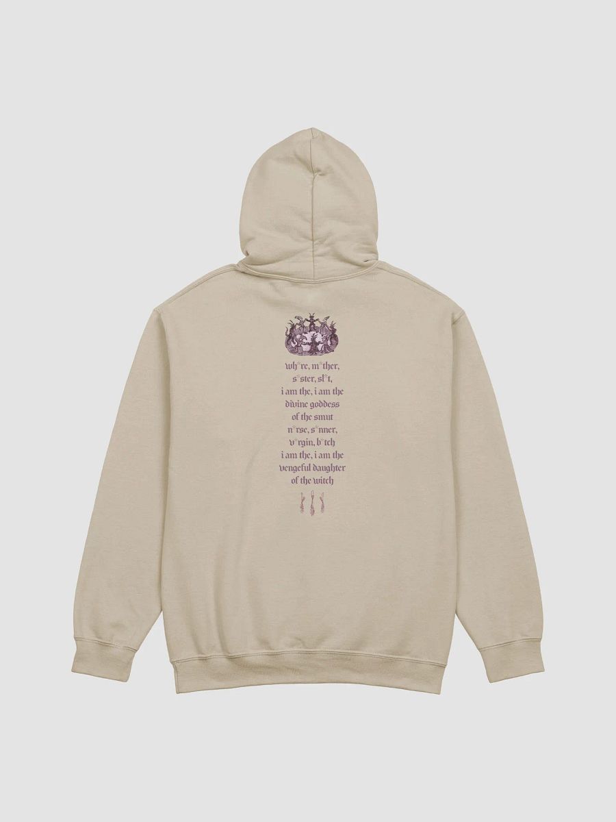 'Wh*re, M*ther, S*ster, Sl*t...' Burn Your Village Lyrics Hoodie (light colours / design on back) (colours available) product image (1)