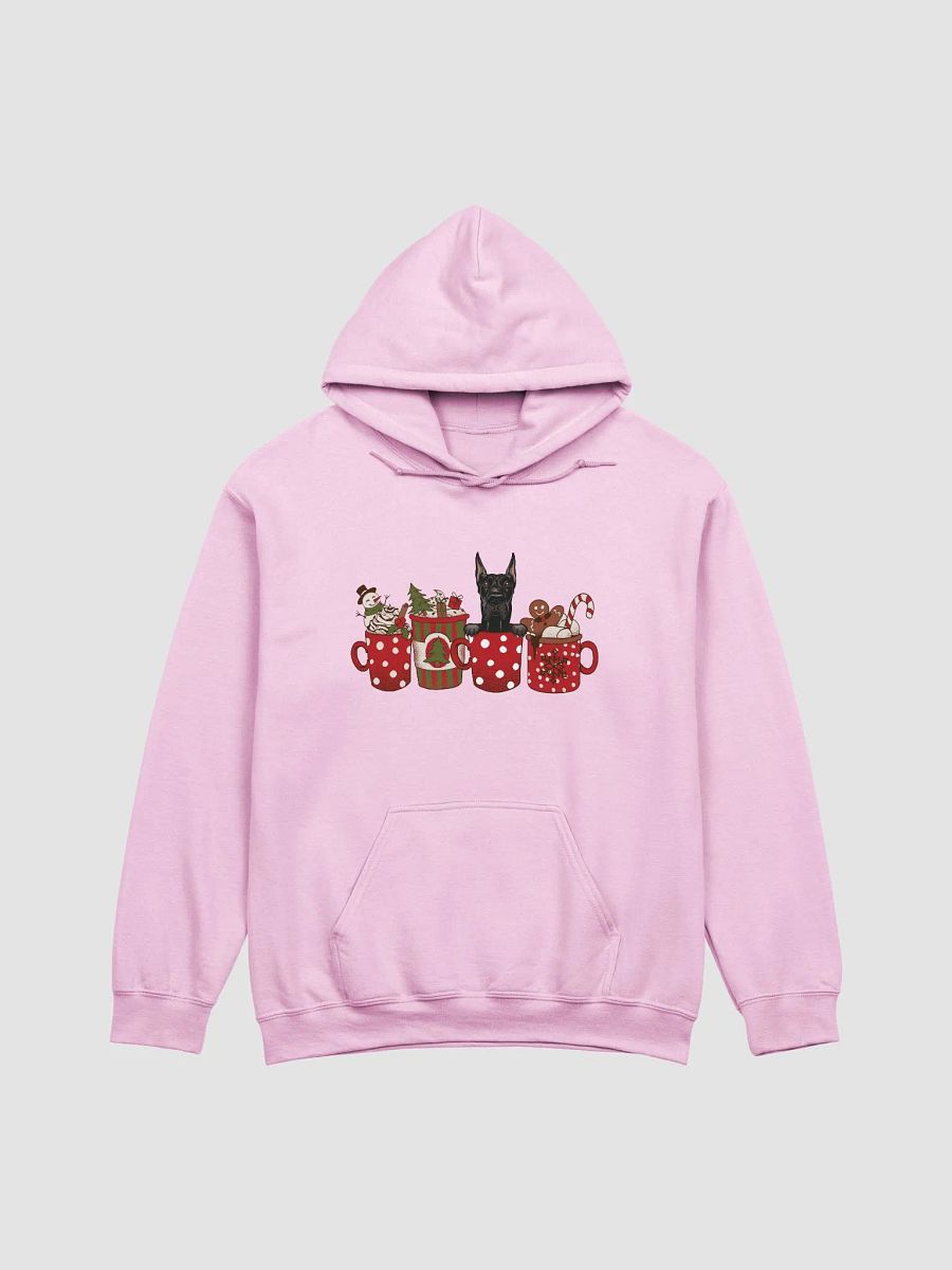 Cute Great Dane in a Christmas Cup Hooded Sweatshirt | Funny Christmas Pup in a Cup product image (9)