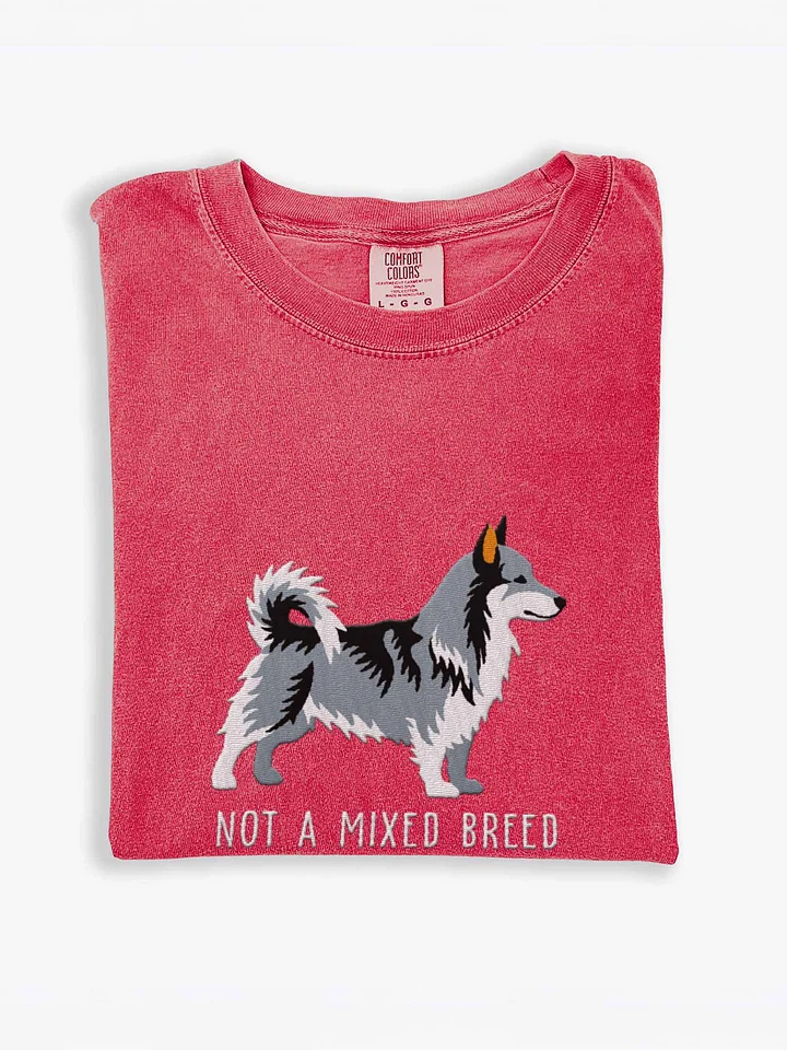 Not a Mixed Breed T-Shirt(Embroidered) of a Swedish Vallhund(Gray) product image (1)