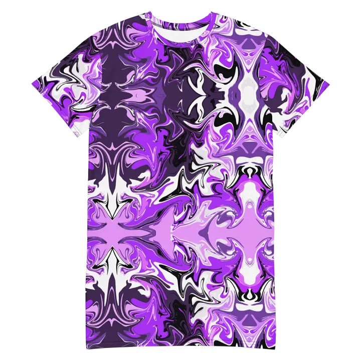 Purple Swirl Pattern T-Shirt Dress product image (2)