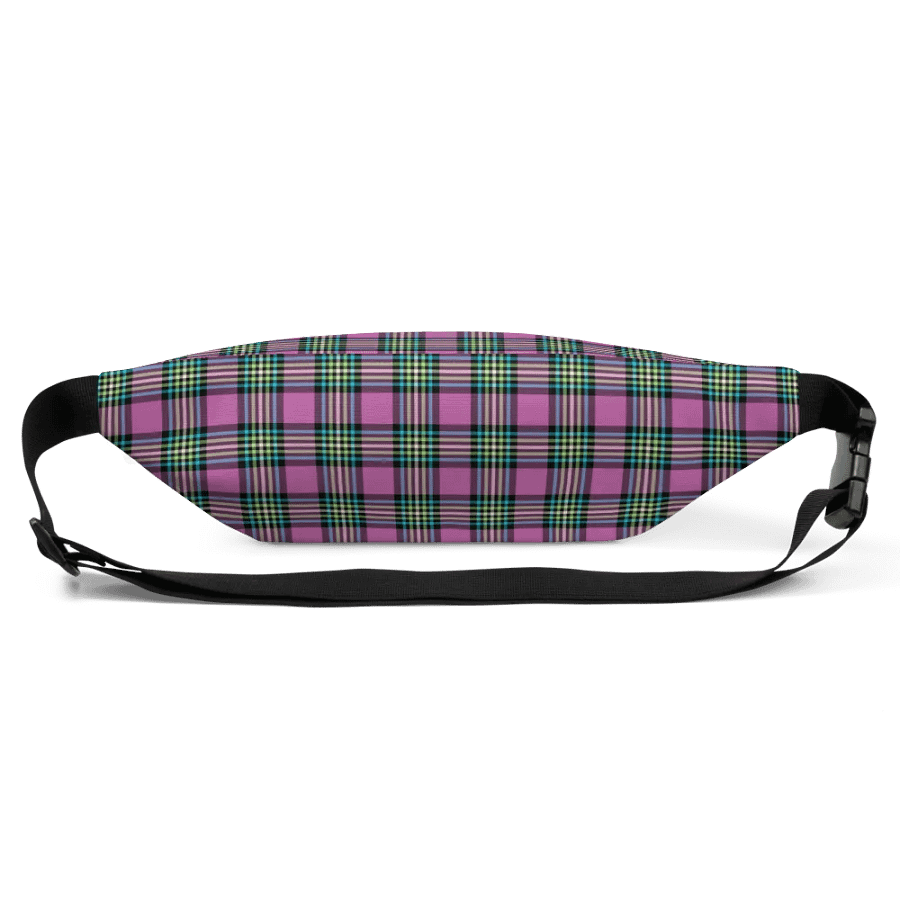 Purple Orchid and Turquoise Plaid Fanny Pack product image (4)