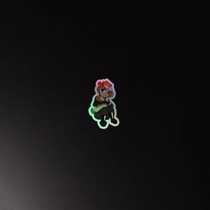 Sitting Chibi Holographic Sticker product image (4)