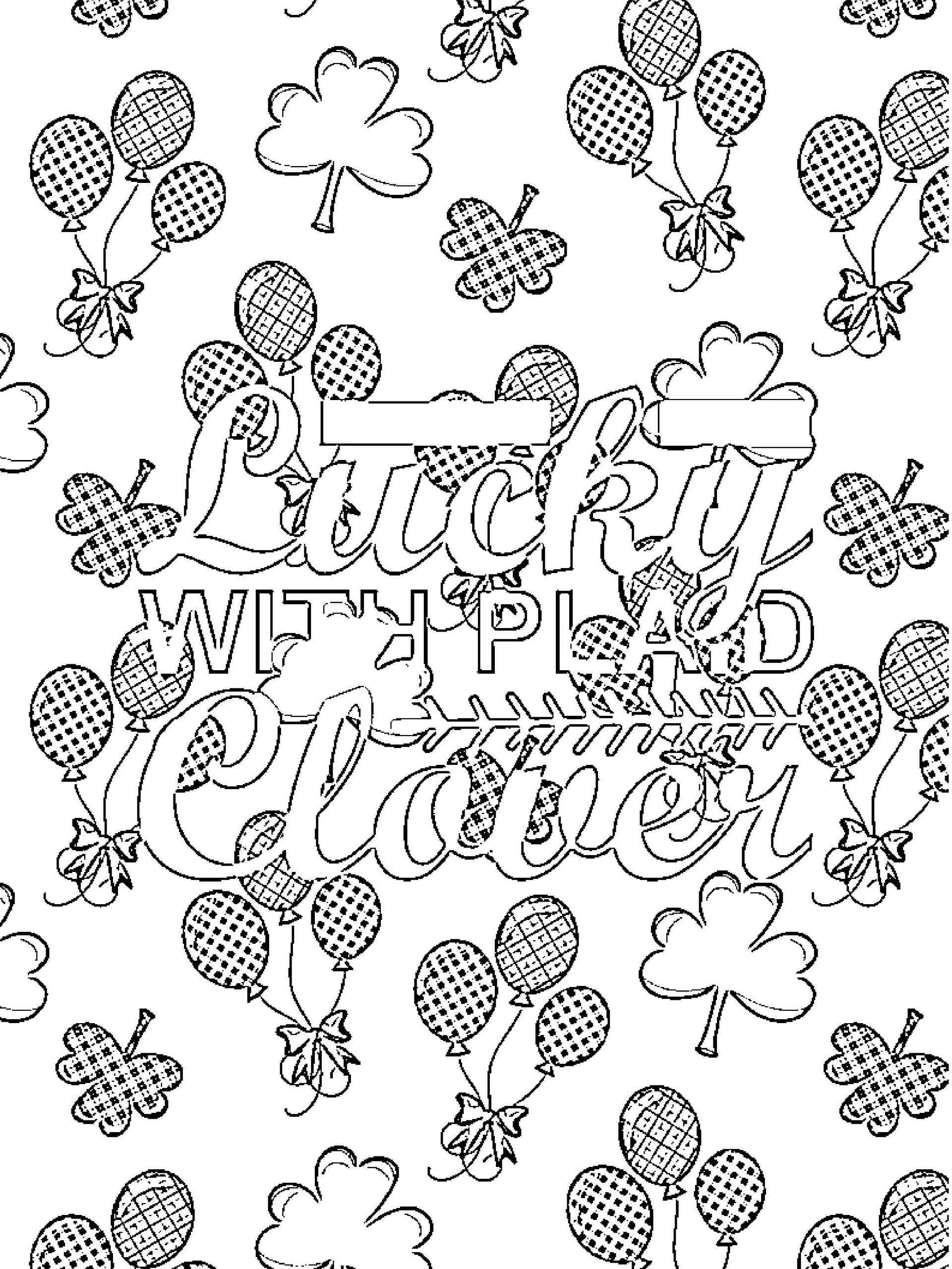 St. Patrick's Day Pattern and Quotes Coloring Book product image (9)