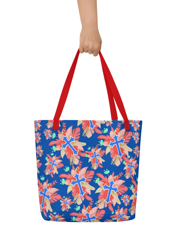 Coral Floral Cross Tote Bag product image (1)