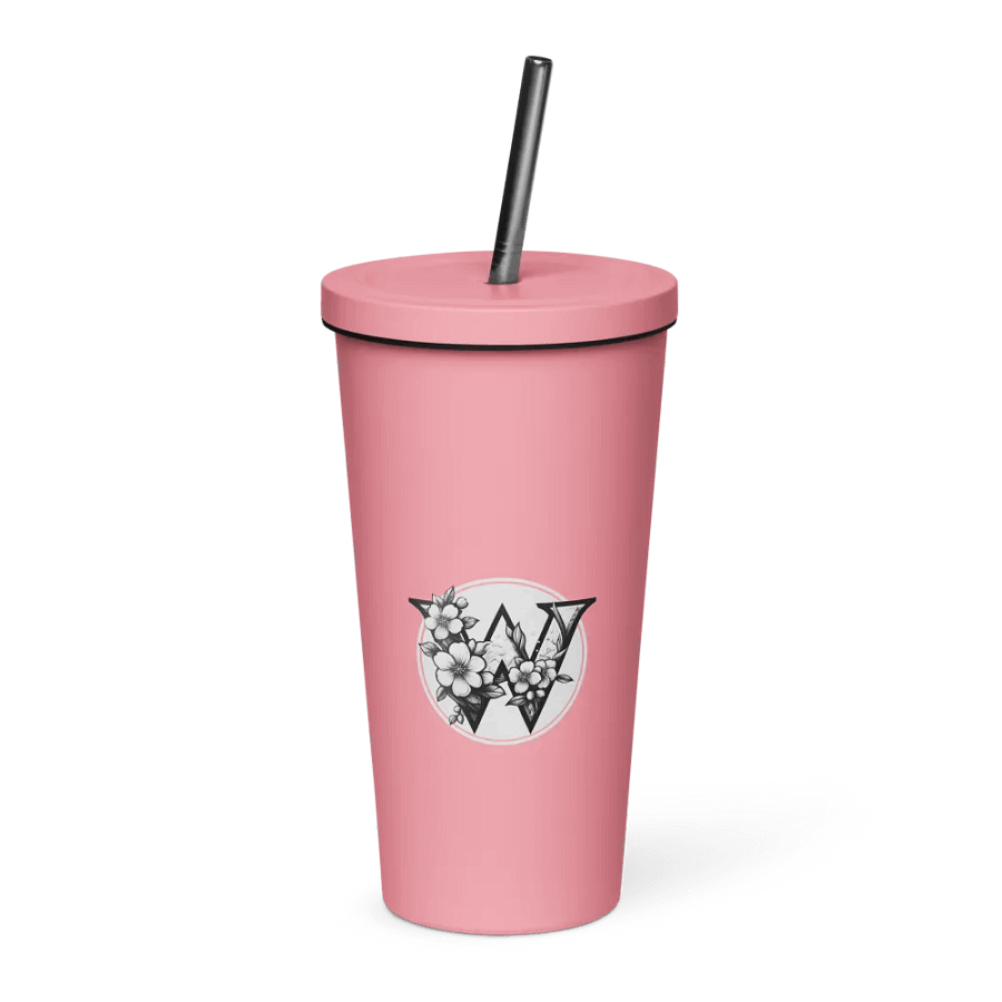 Vaso de acero inoxidable con pajita product image (4)