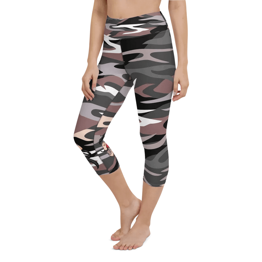 Camouflage Cat Yoga Capri Leggings product image (6)