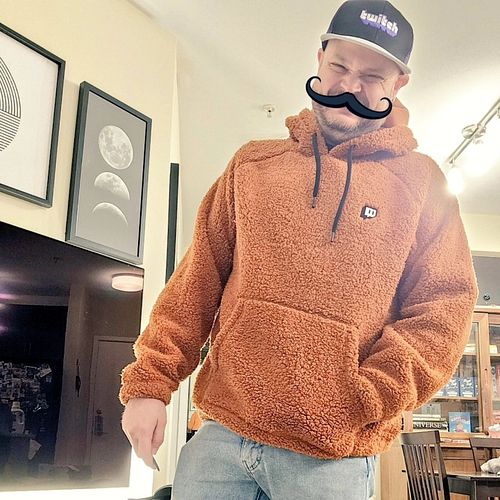 New @twitch hoodie and hat gives off amazing Snuffleupagus vibes! 🤩🥰