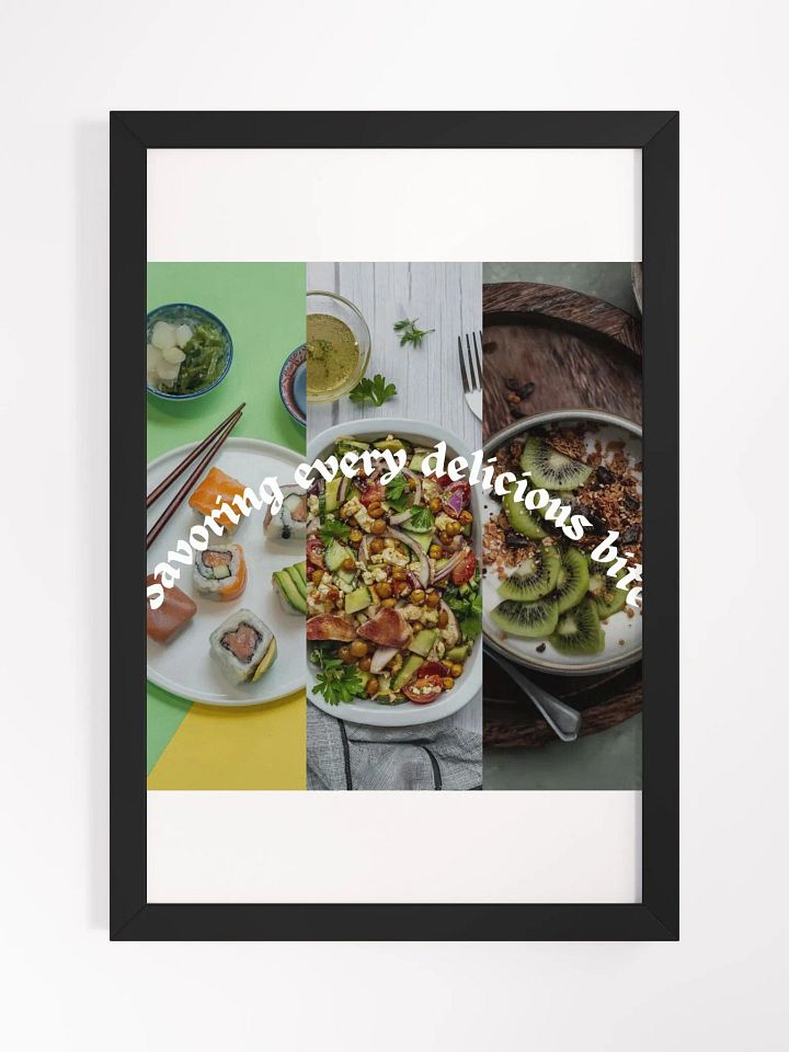 Wall Art Food Collage Framed High-Quality Matte Poster (in) product image (1)