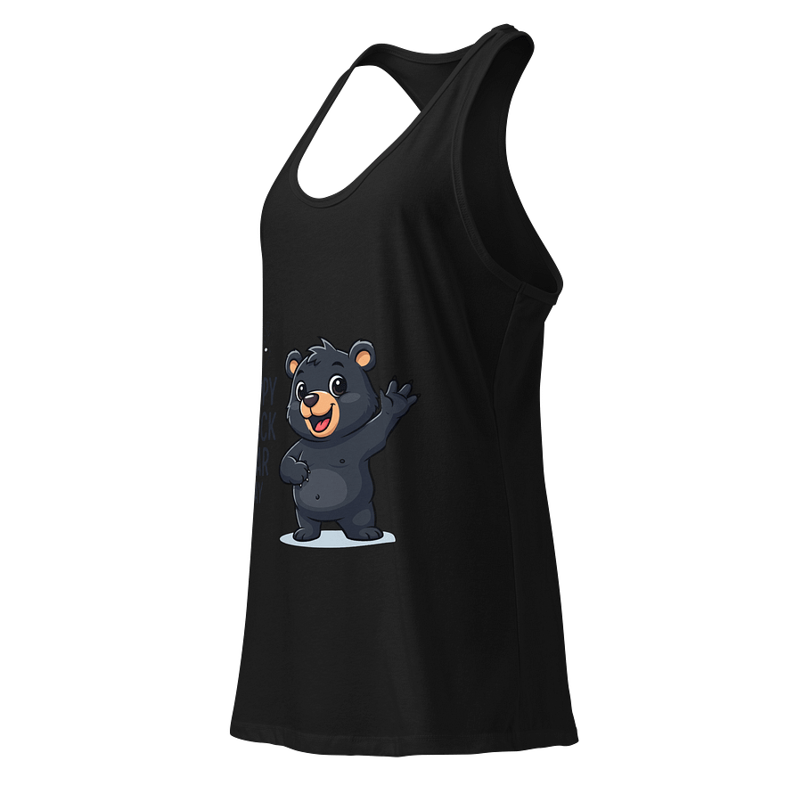Happy Black Bear Day Racerback Tank product image (7)