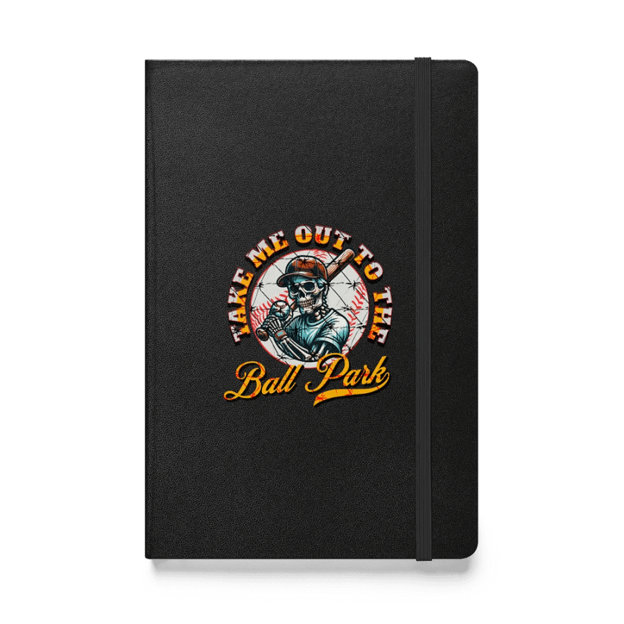 Take Me Out To The Ball Park Baseball Skeleton Slugger Hardcover Journal product image (1)