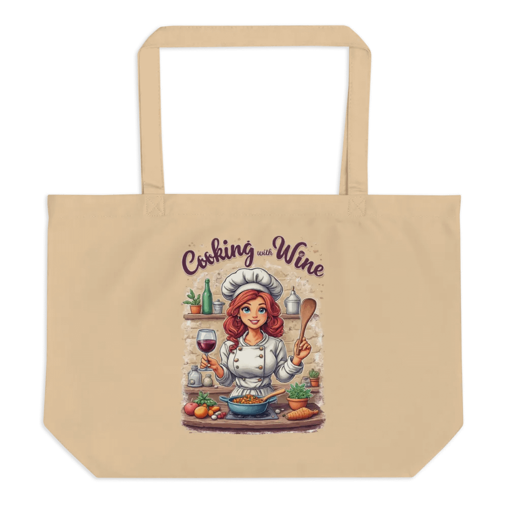 Cooking With Wine Organic Tote Bag product image (1)