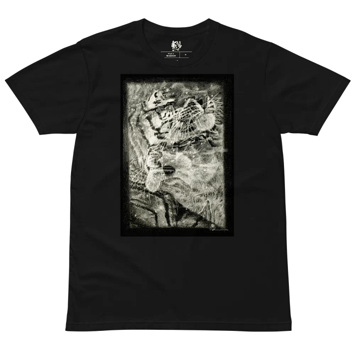 Nashīnasu - 2 Tiger In Love Drawing T-Shirt product image (2)
