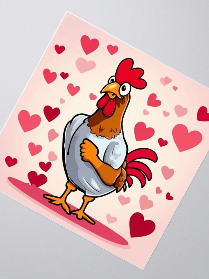 Love Strut Rooster Kiss Cut Stickers product image (2)