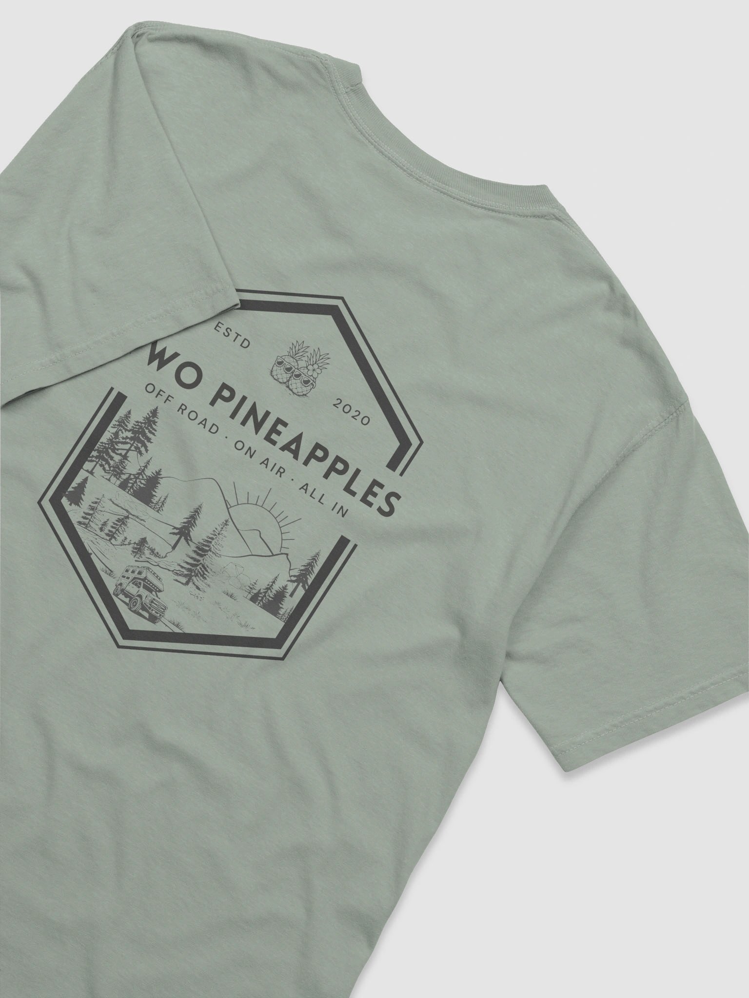 Two Pineapples Roadtrip Badge Relaxed Fit T-Shirt (Back design) product image (4)