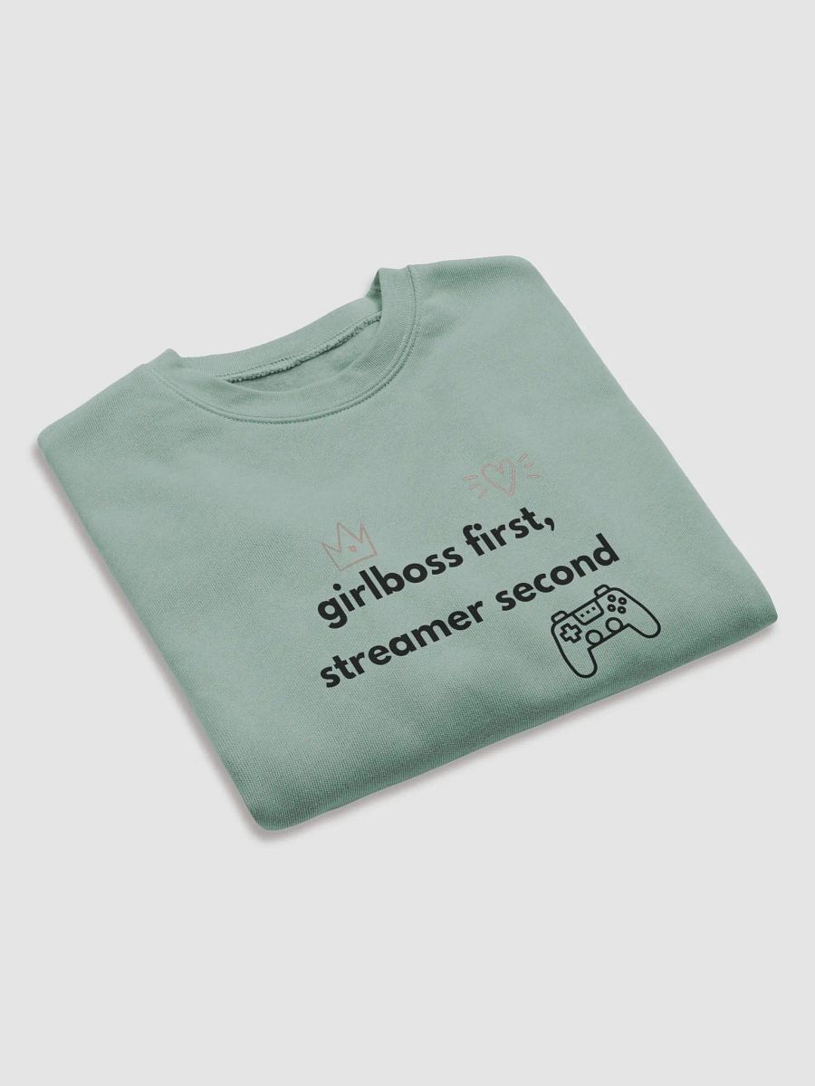 Girlboss First, Streamer Second Cropped Sweatshirt product image (4)