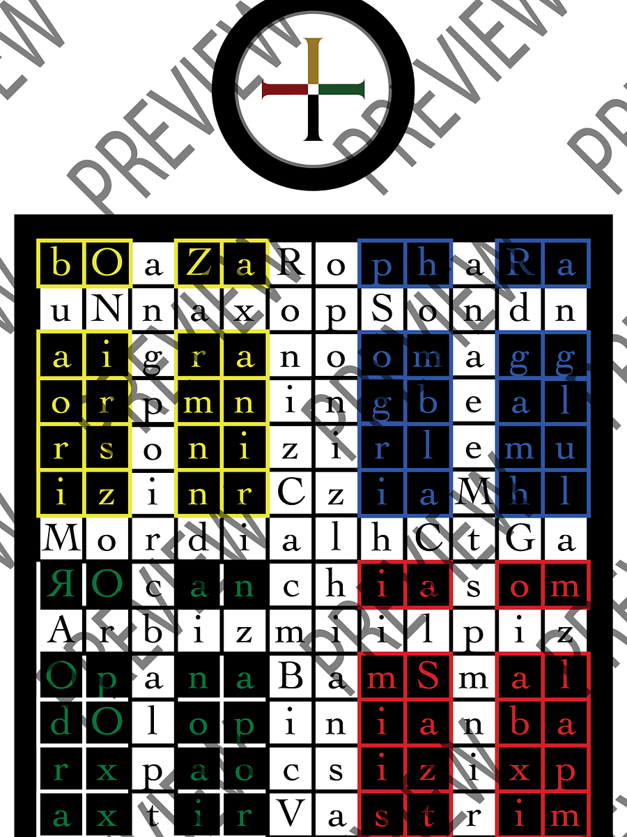 Enochian Elemental Tablets Golden Dawn Style White product image (5)