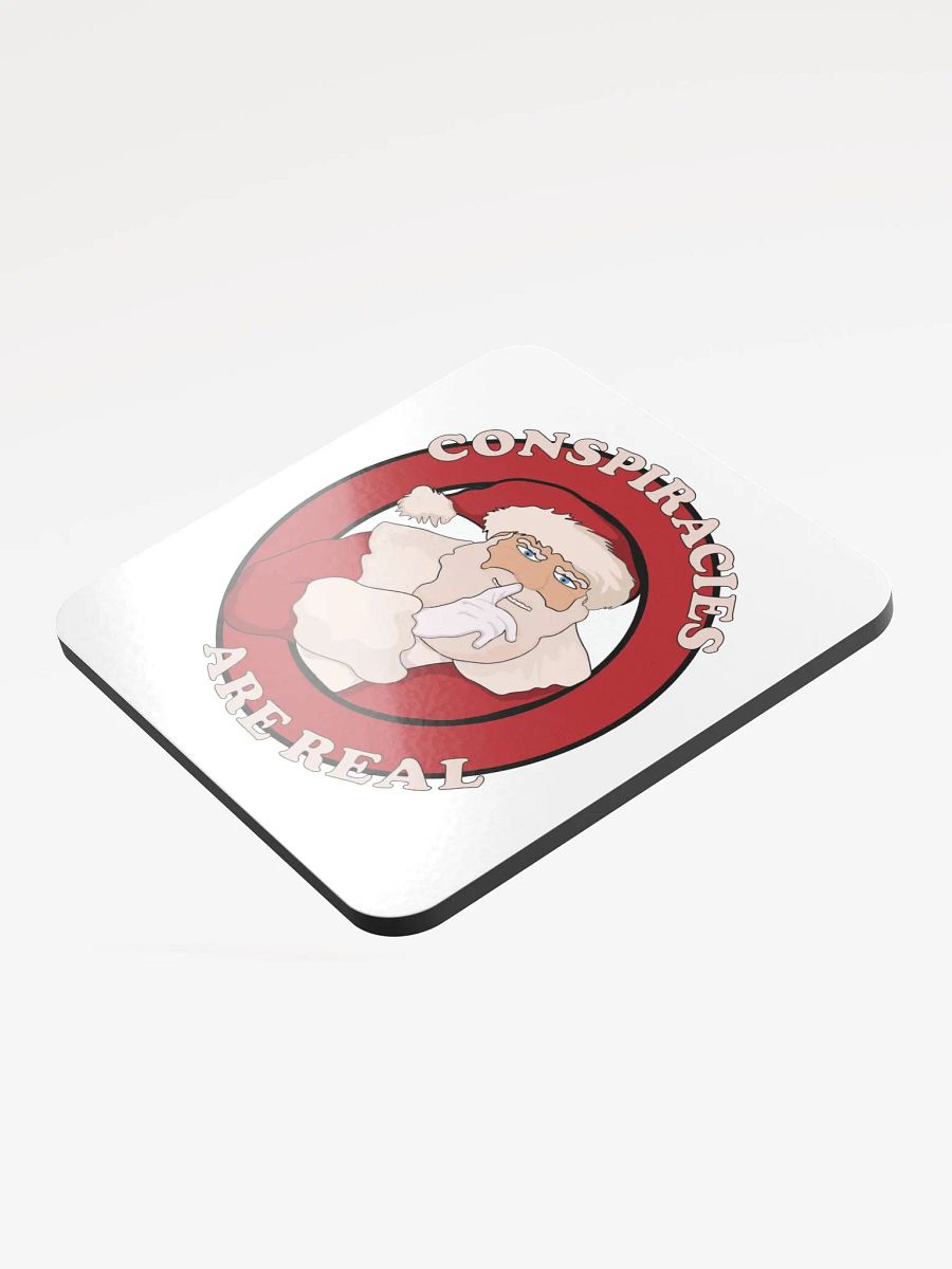 Conspiracies Are Real - Santa Claus - Glossed Cork Coaster product image (4)