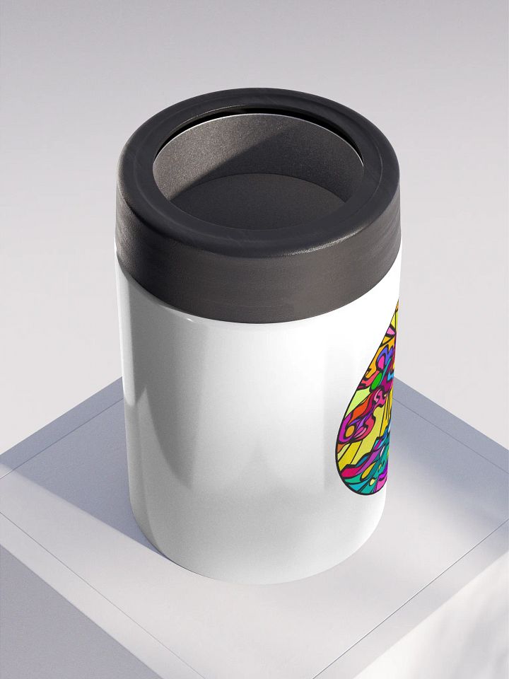 Vibrant Swirl Stainless Steel Koozie - Wave at Sunset product image (2)