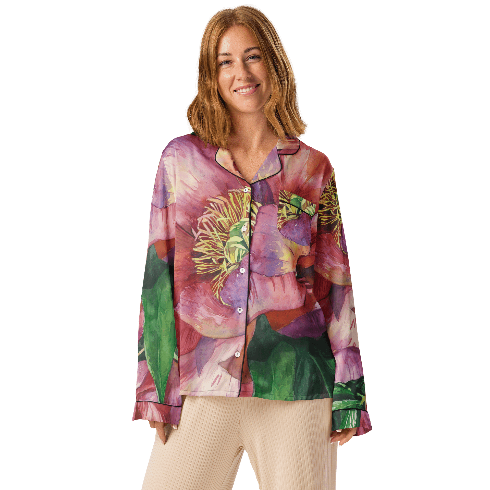 Peony - Women's Long Sleeve Pajama Top product image (1)