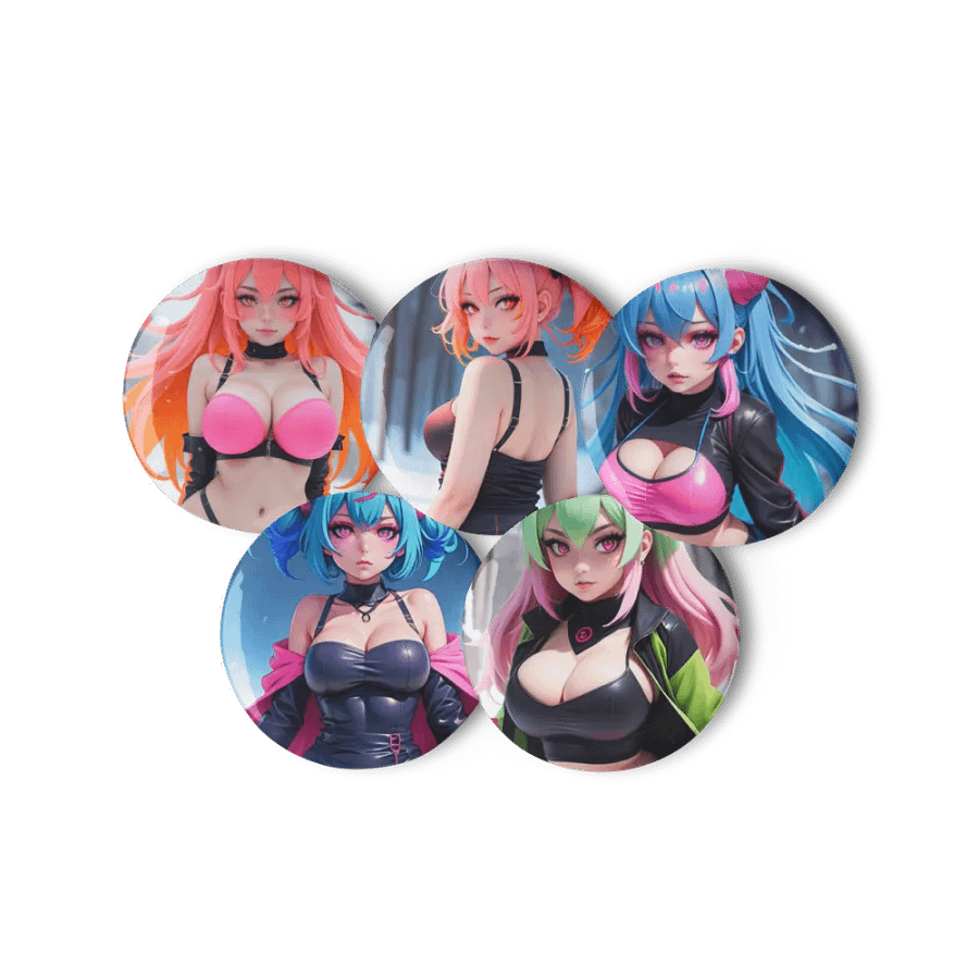 Horned Anime Character Pin Button Set product image (11)
