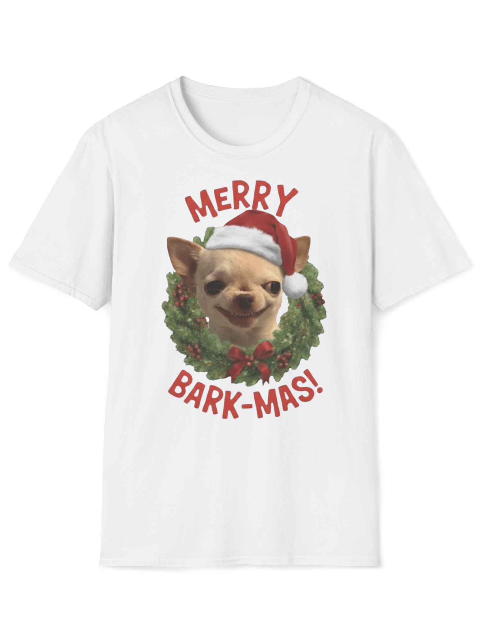 MARRY BARK-MAS! Evil Dog Meme T-Shirt product image (2)