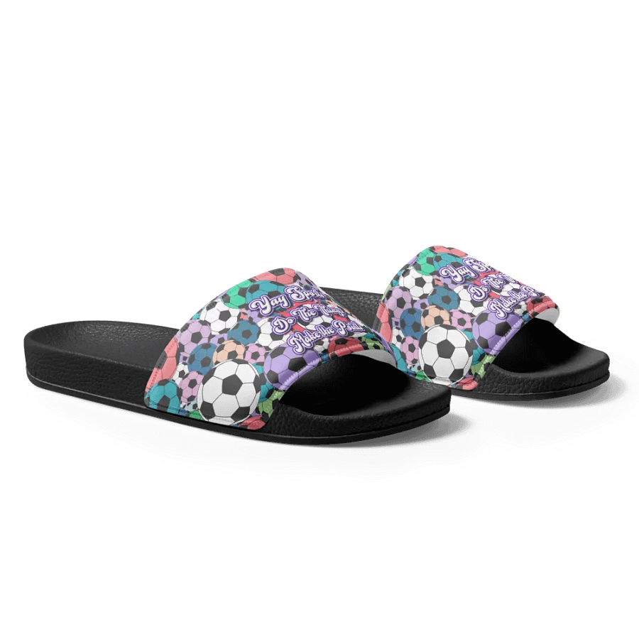 Yay Sports Soccer Football All Over Print Slip On Slides product image (3)