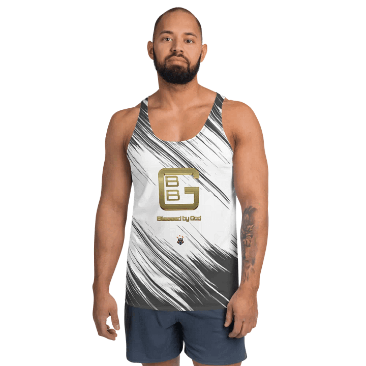 Black, White and Grey BBG Designer Logo Tank-top product image (1)