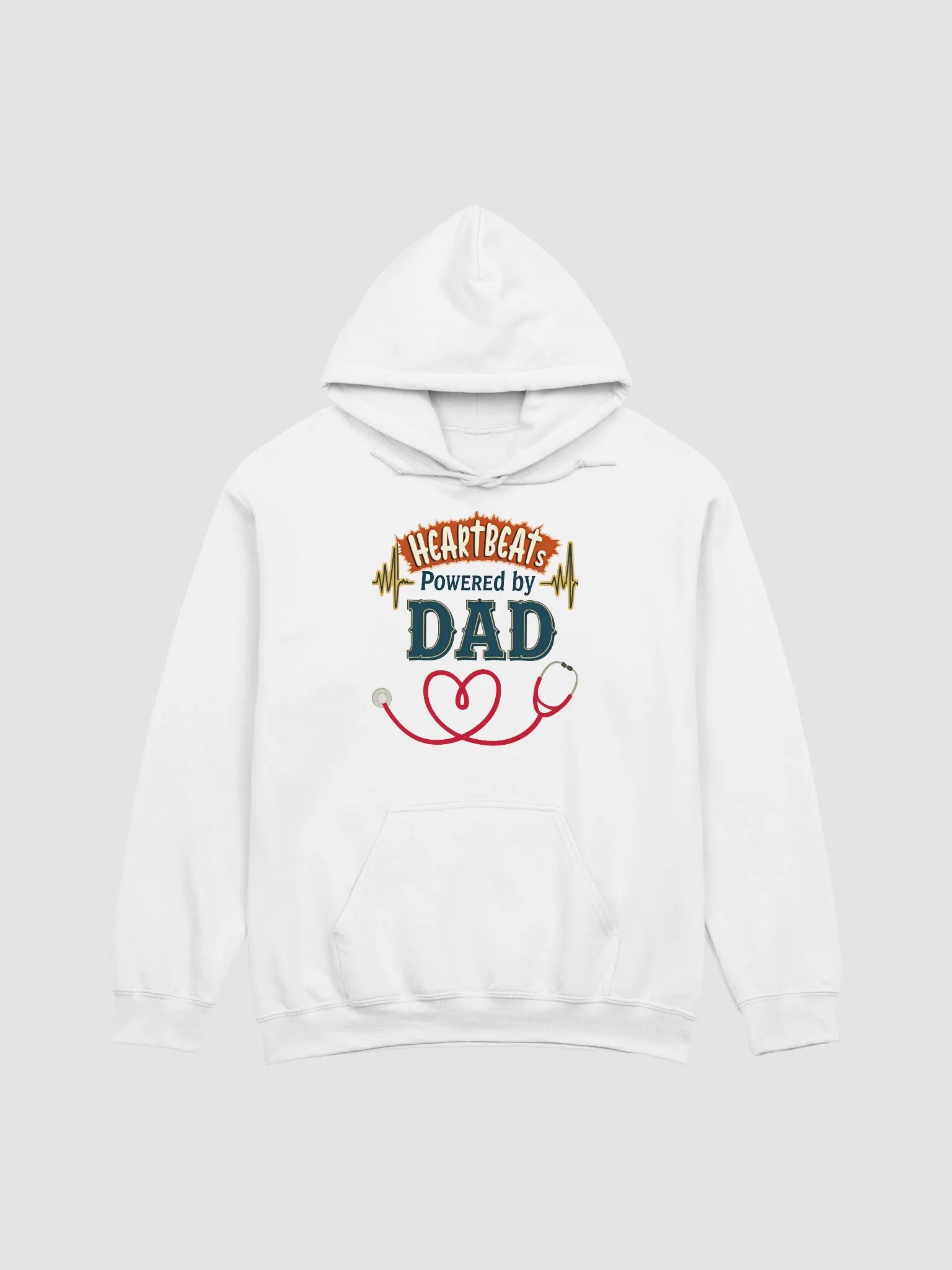 Heartbeats Powered by dad Hoodie product image (7)