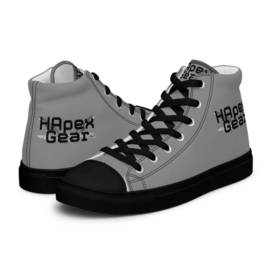Black HApex Gear Black Logo Women's High Top Canvas Shoes product image (10)