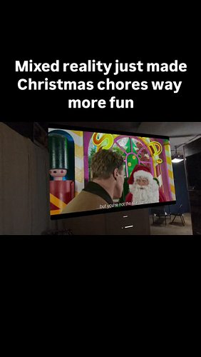 Now I can enjoy Christmas movies even while doing chores all season long. #virtualreality #quest3 #metaquest3