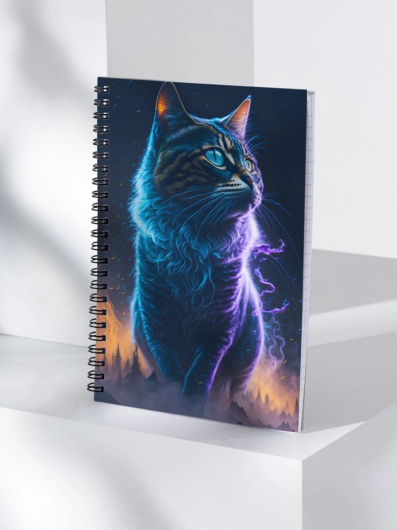 Mystical Cat Protector of the Mountains - notebook
