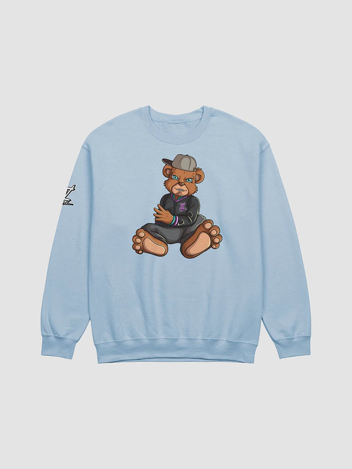 Sitting Bear Light Blue Crewneck Sweatshirt product image (1)