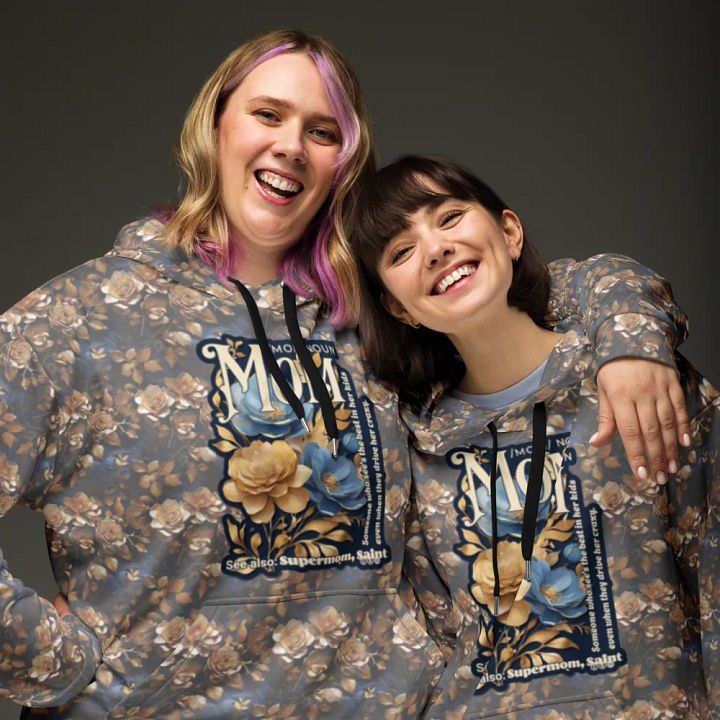 Funny Mom Floral All Over Print Hoodie product image (2)