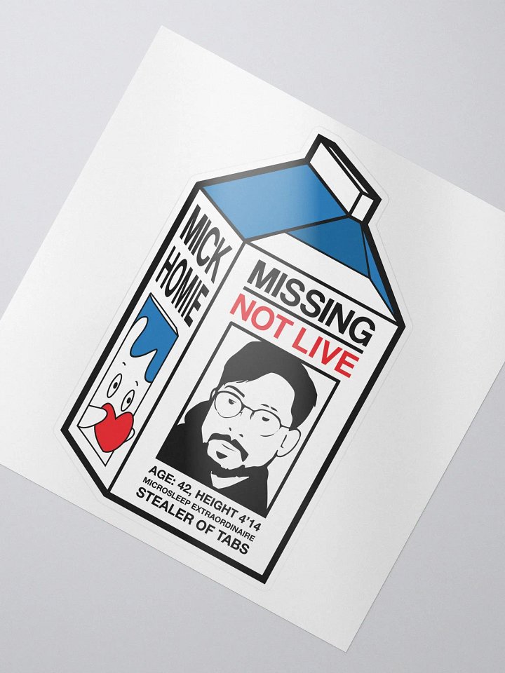 MISSING NOT LIVE (STICKER) product image (2)