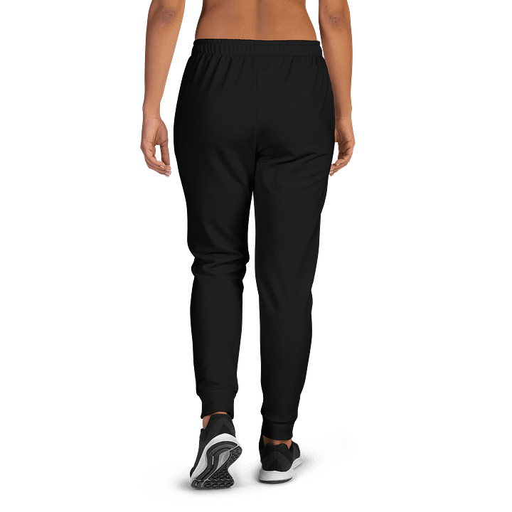 Black Solid Color Women's Fleece Sweatpants product image (1)