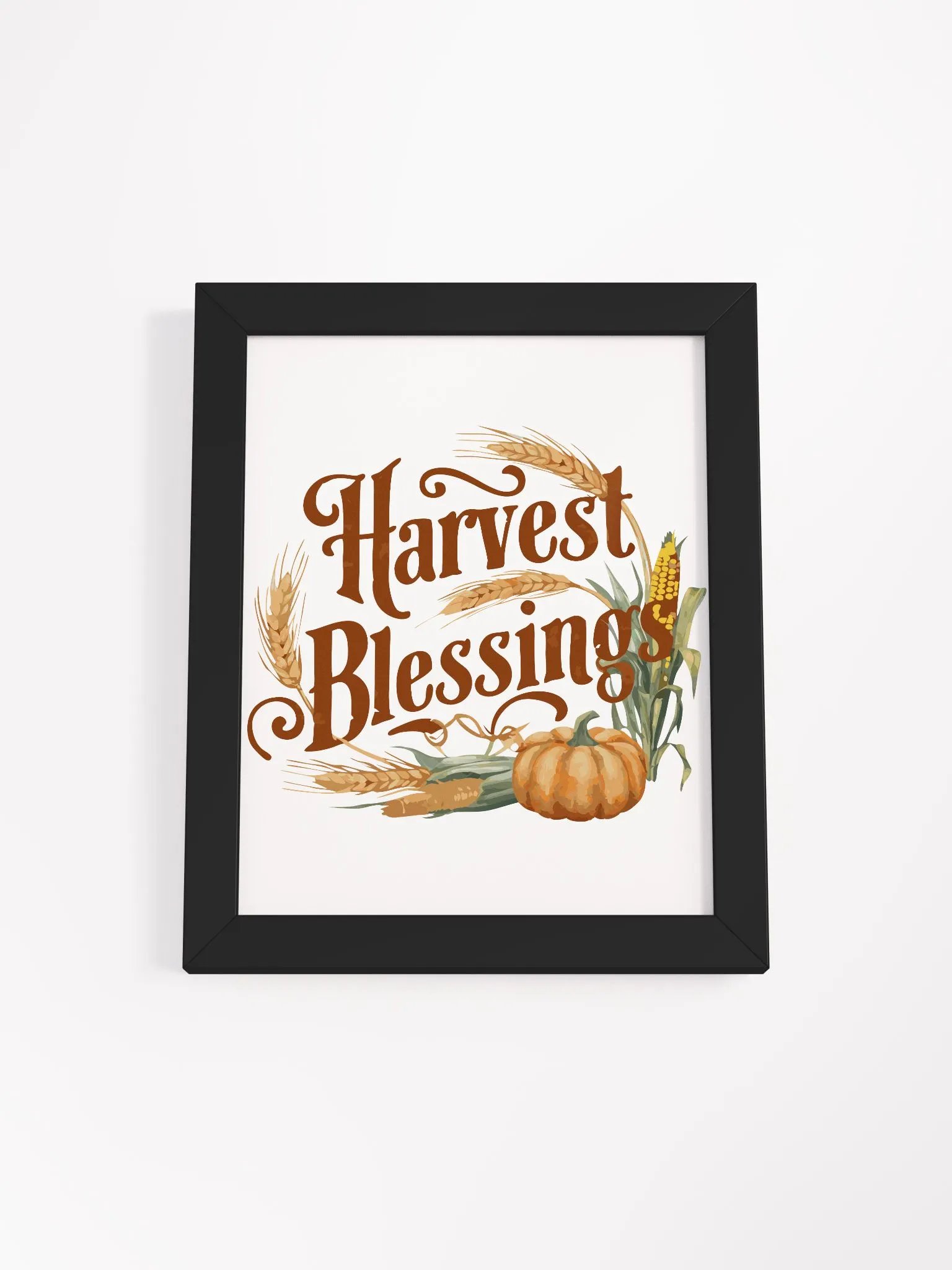 Autumn Harvest Blessings Framed Poster – Perfect Fall Home Decor product image (10)