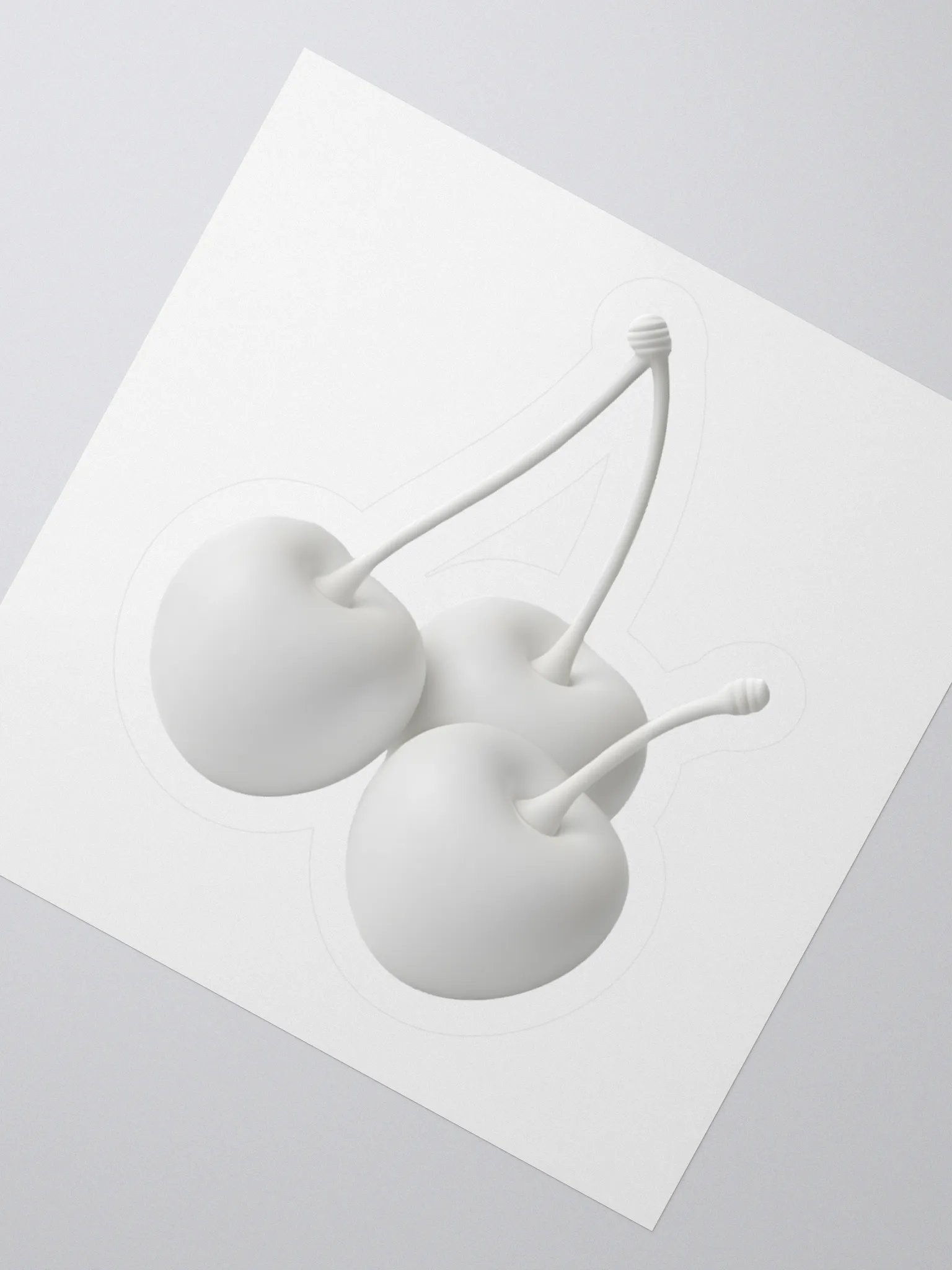 White Cherry Cherry Cherries Sticker product image (5)