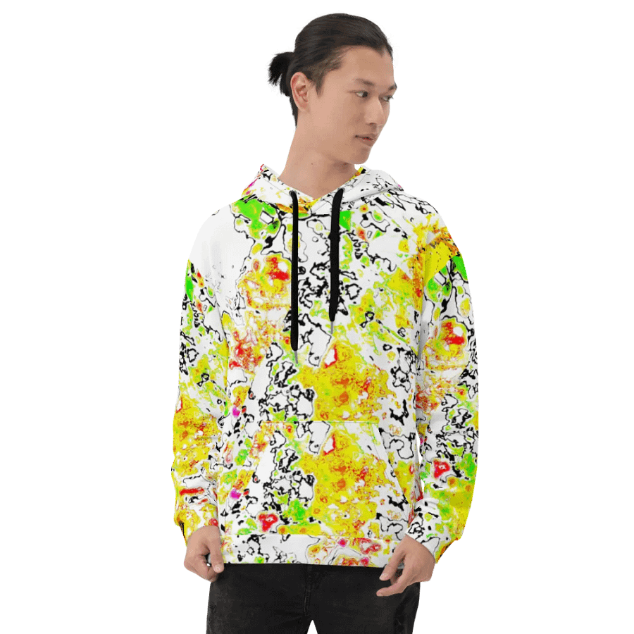 Abstract Vibrant Daisy Flower Unisex Pull Over Hoodie product image (8)