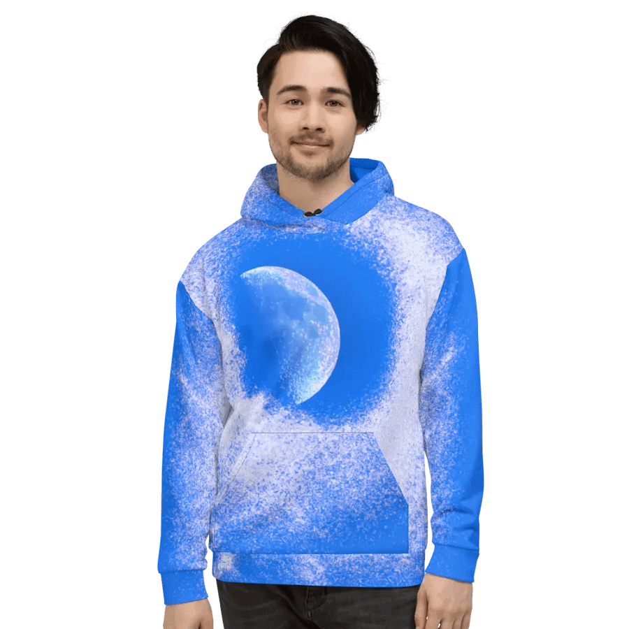 Original Disintegrating Moon Unisex Pull Over Hoodie product image (1)