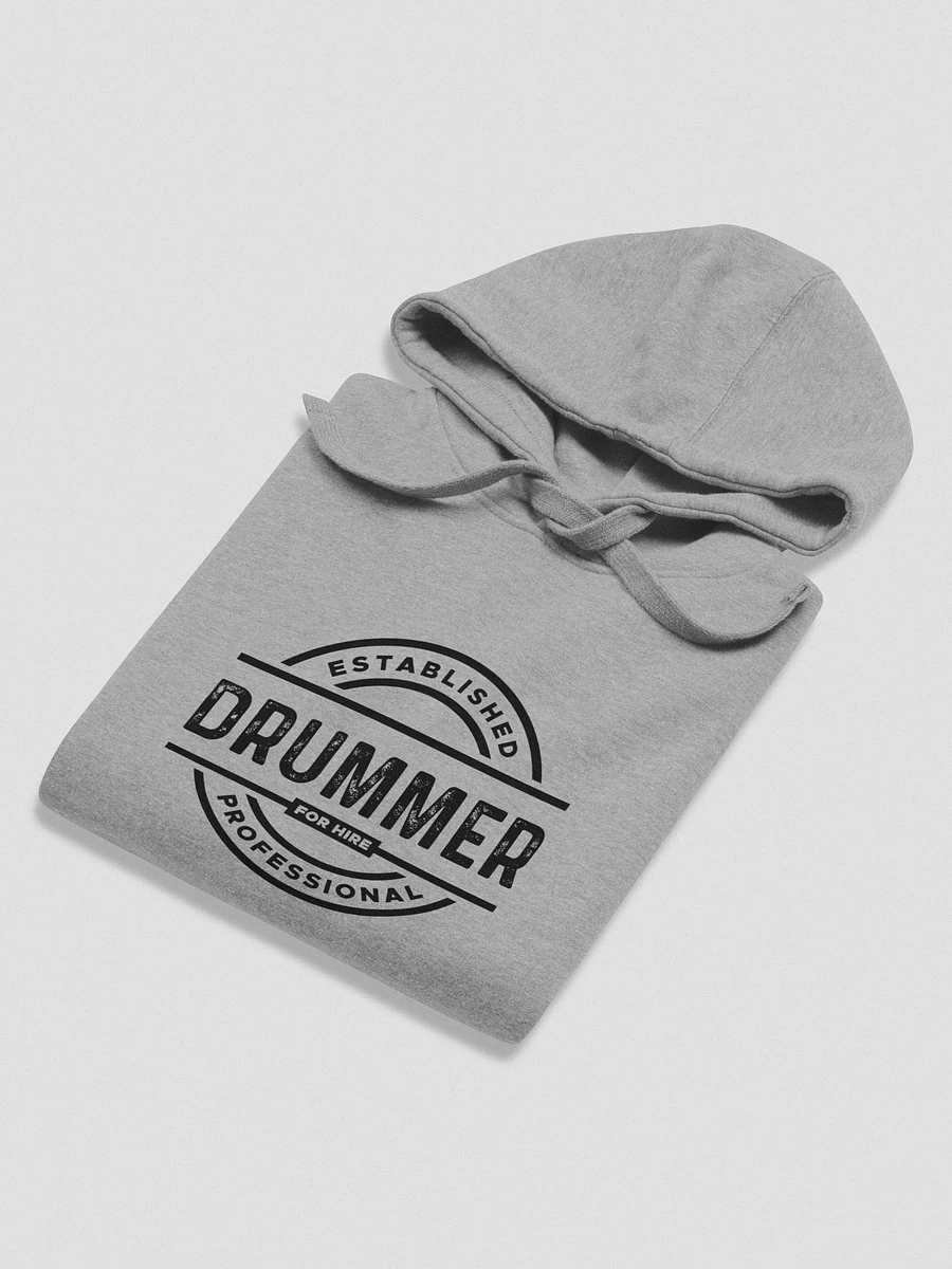 'DRUMMER FOR HIRE' Premium Hoodie (Black) product image (18)