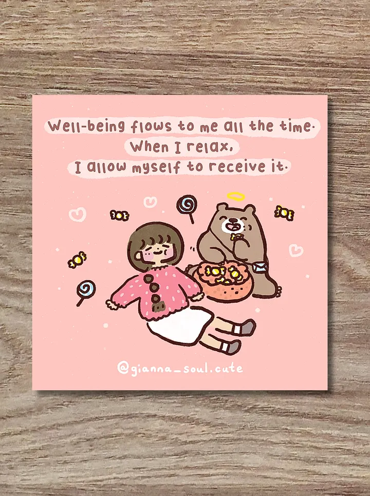 Relax and receive | Positivity Greetings Card product image (1)