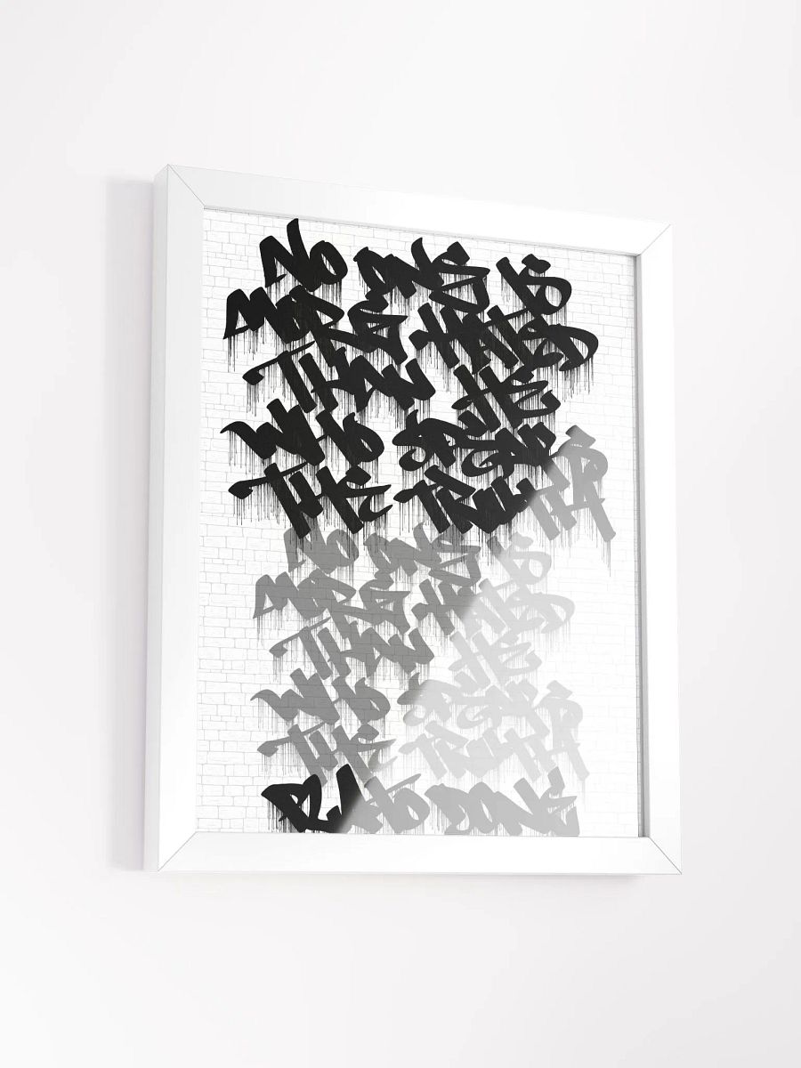 No One is More Hated than He Who Speaks the Truth, Plato, D1, Graffiti, Framed Poster 03 product image (3)