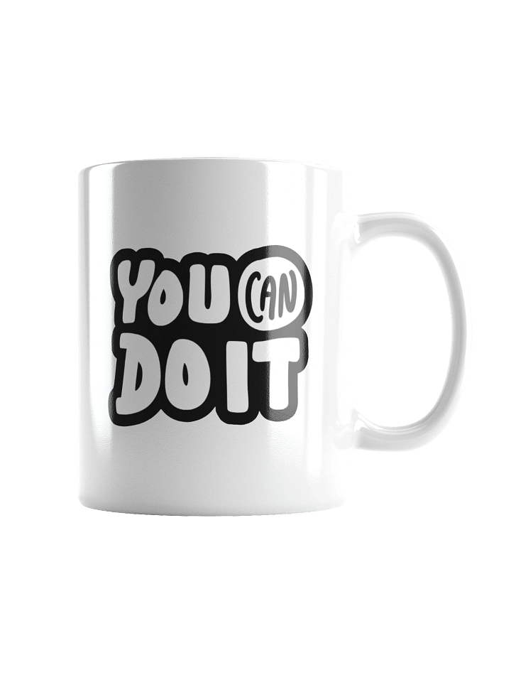 YOU CAN DO IT Motivational Oval White Glossy Mug product image (1)