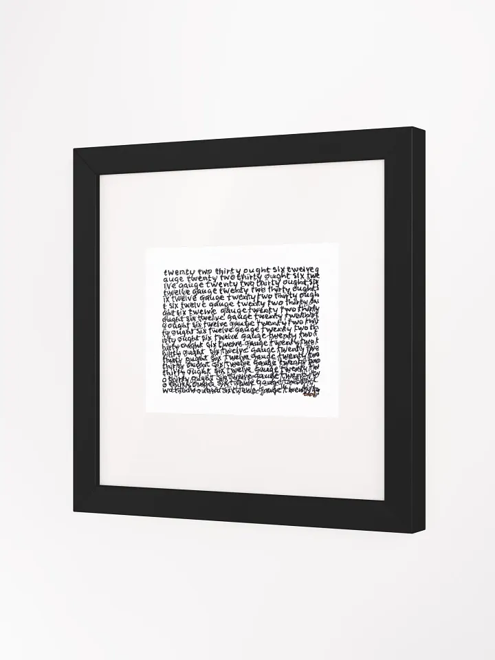 twenty two thirty ought six twelve gauge Panel Card Print Framed product image (2)