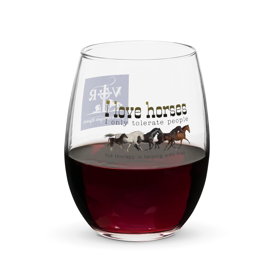 I Love Horses Stemless Wine Glass product image (5)