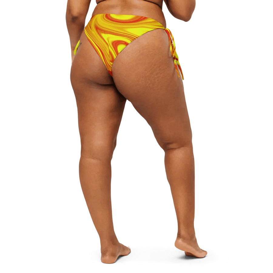 String Bikini Bottom - Yellow and Red Digital Fluid Art product image (4)