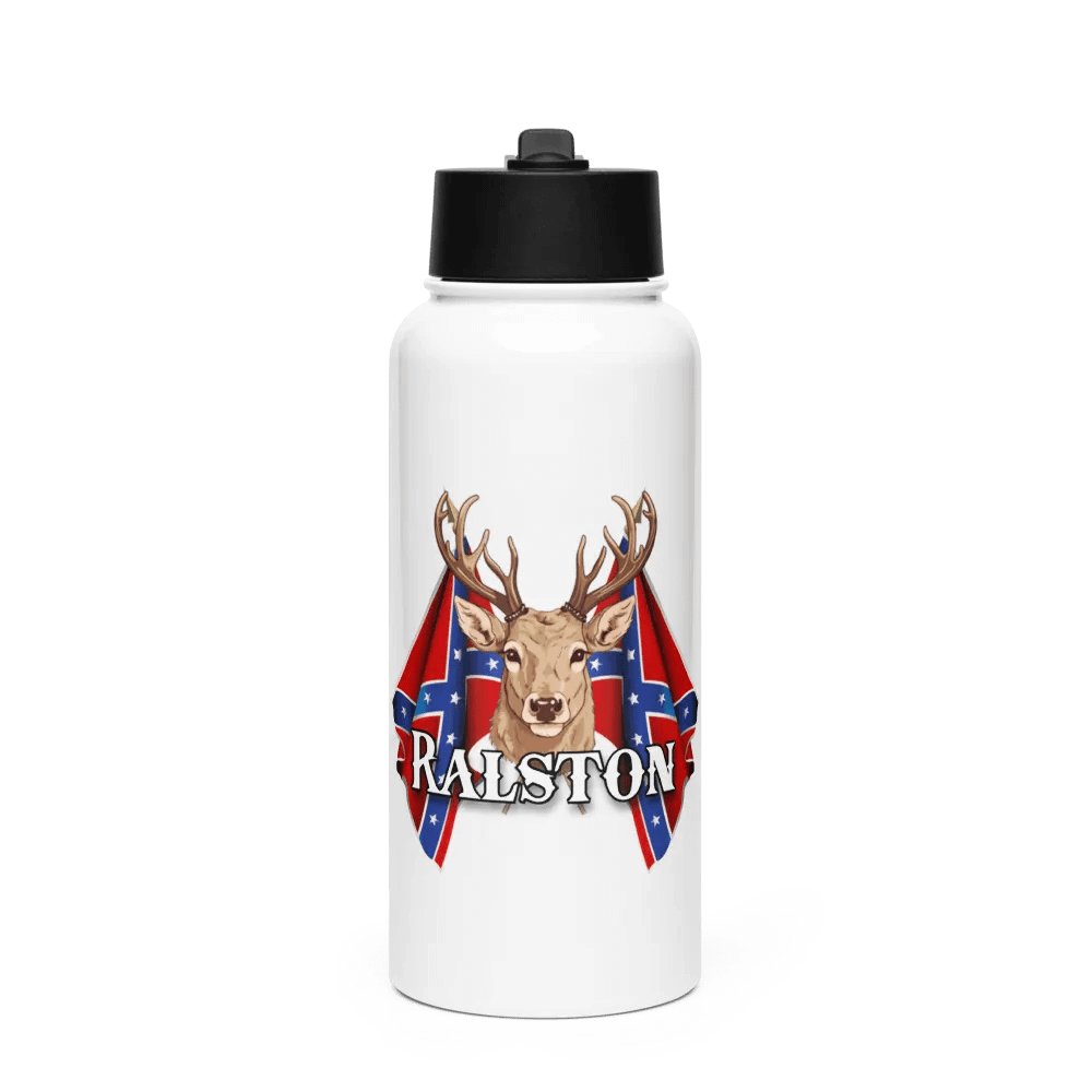"Ralston" Last Name Rebel Redneck Deer - Stainless Steel Sports Water Bottle product image (1)