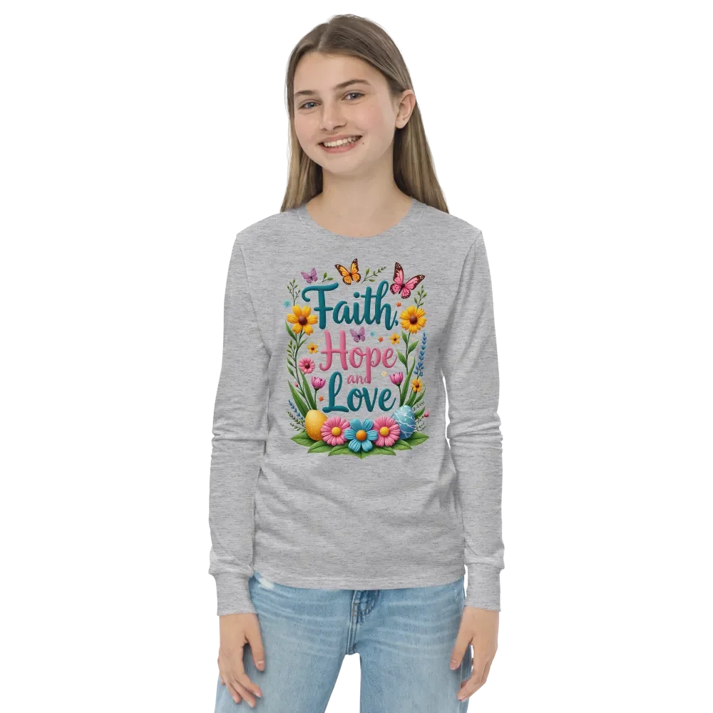 Faith Hope and Love Springtime Youth T-Shirt product image (21)